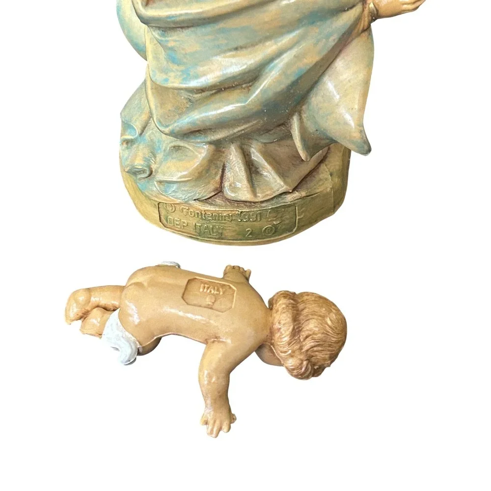 Vintage Fontanini Nativity‎ Scene Italy Manger Set Christmas Holiday Decor w Box